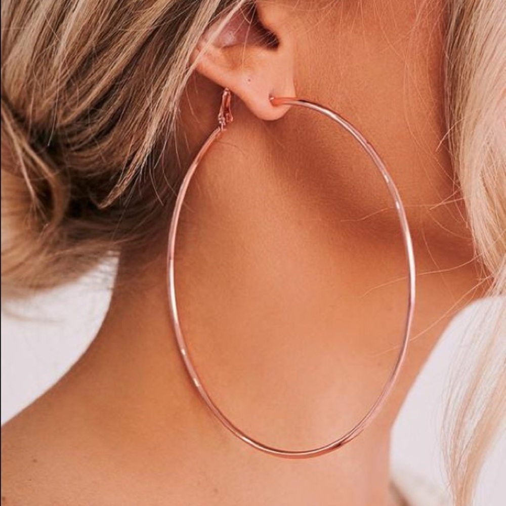 Rose Gold Hoop Earrings
